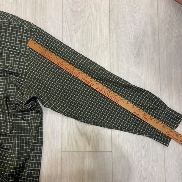 Brooks Brothers Army Green Checkered Mens XL Button Down Longsleeve - Picture 7 of 8